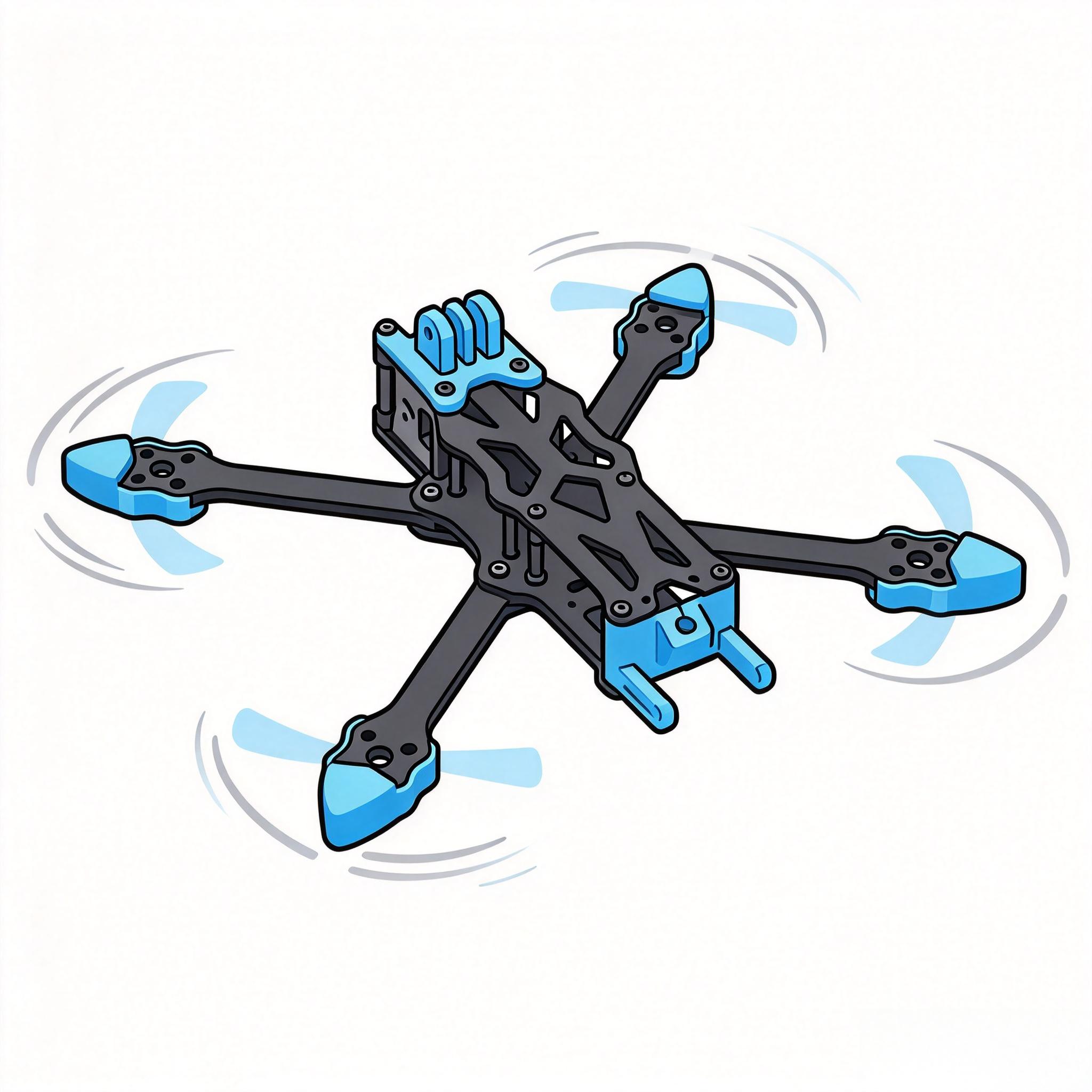 Drone Kit Octocopter - مجموعة إطار طائرة APEX 5 بوصة