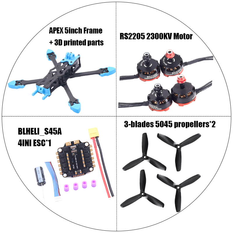 مجموعة إطار طائرة APEX 5 بوصة  - مراجعة Drone Kit Octocopter وسعره